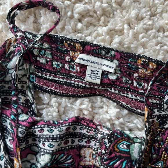 Burgundy boho romper in xs - Picture 4 of 4